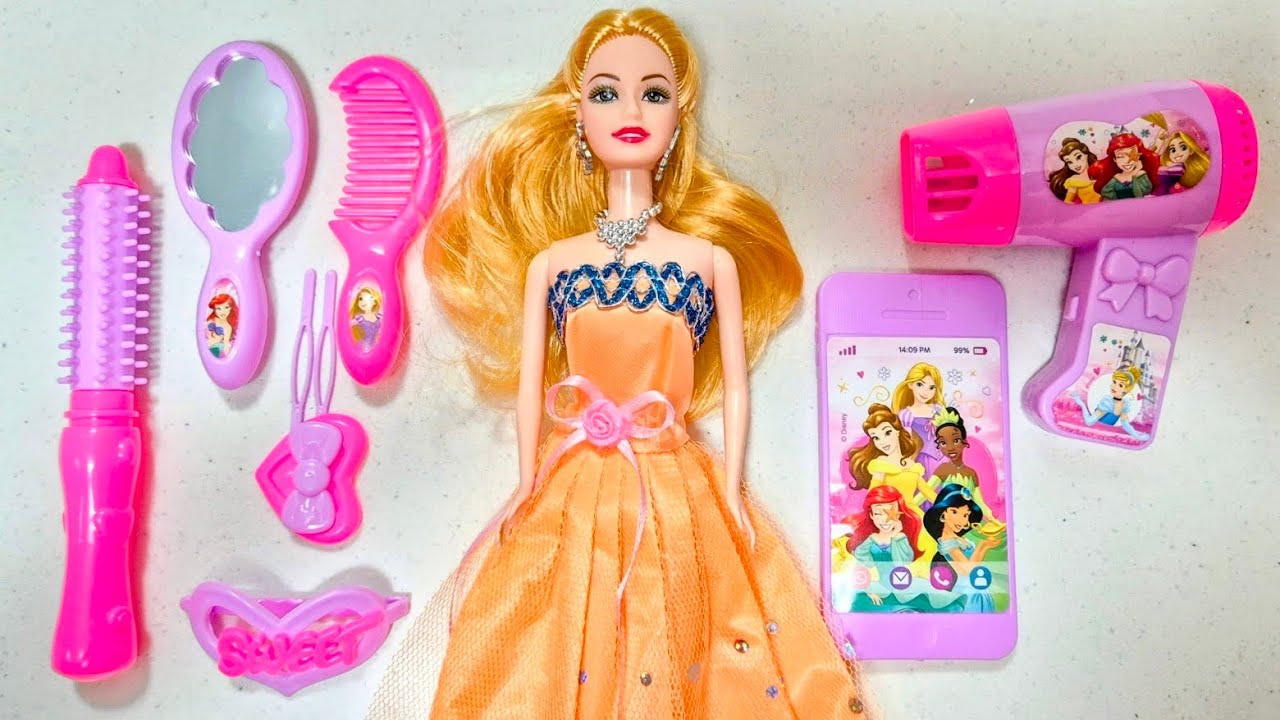 ASMR, Bella Doll Disney Princes Toys Unboxing | Cute and Beautiful Beauty Kit Makeover Collection