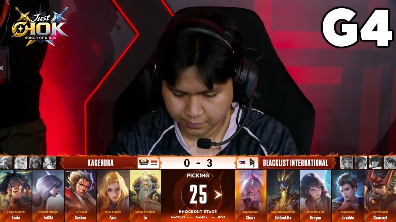 KAGE vs BLCK - GAME 4 | KNOCKOUT STAGE DAY 1 | HOK Invitational Season 4