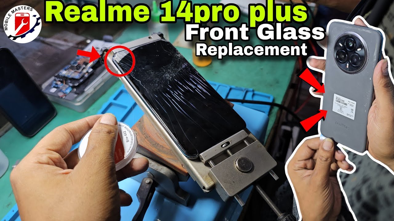 Realme 14 pro plus front glass replacement ||Front Glass Restoration #realme14proplus #glasscutting