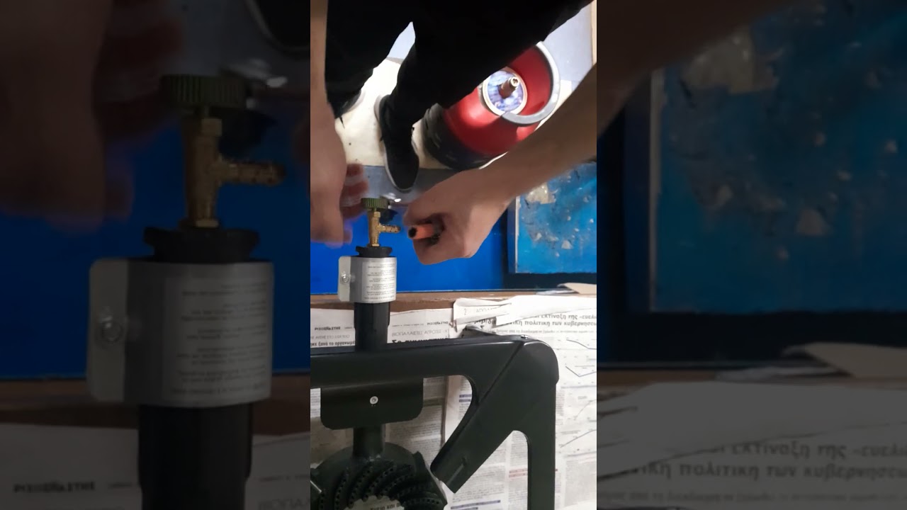 ΣΥΝΔΕΣΗ ΦΙΑΛΗΣ ΥΓΡΑΕΡΙΟΥ easy ΤΗΣ ΕΚOgas ΣΕ ΣΥΣΚΕΥΗ ΧΑΜΗΛΗΣ ΠΙΕΣΗΣ