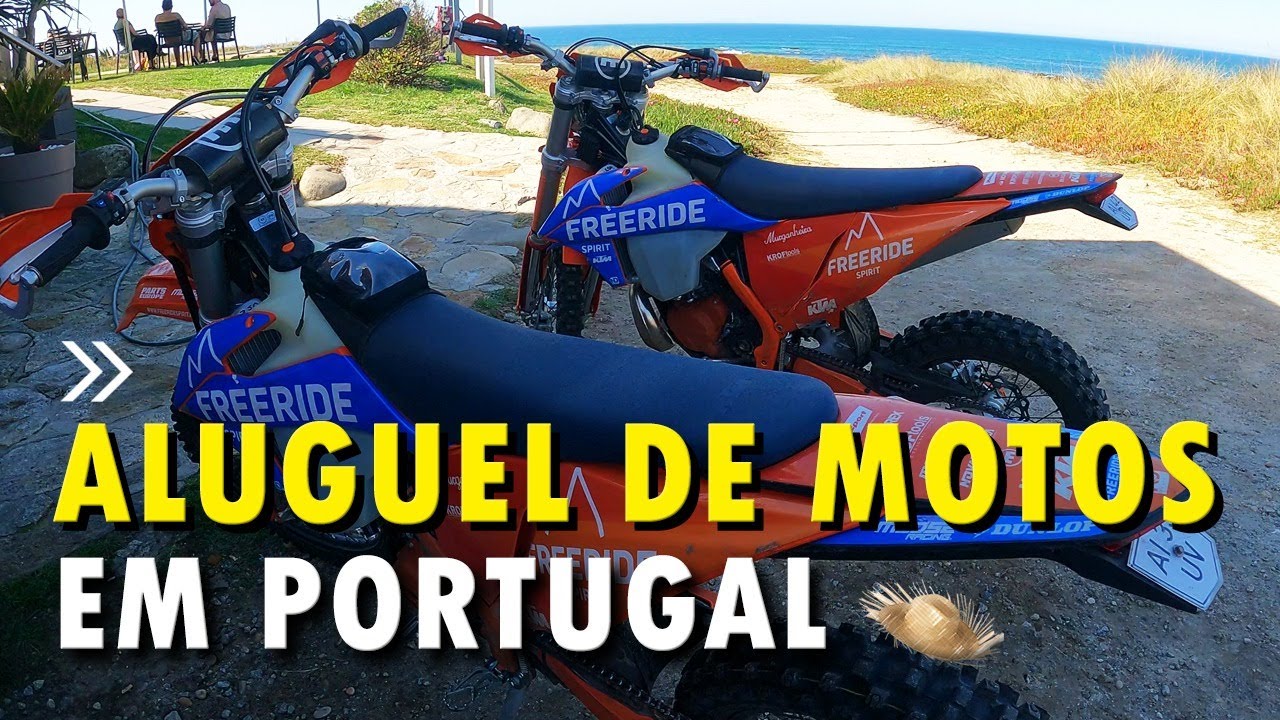 Trilha de motos em Portugal com estrutura completa, visuais incríveis e máquinas KTM super novas.
