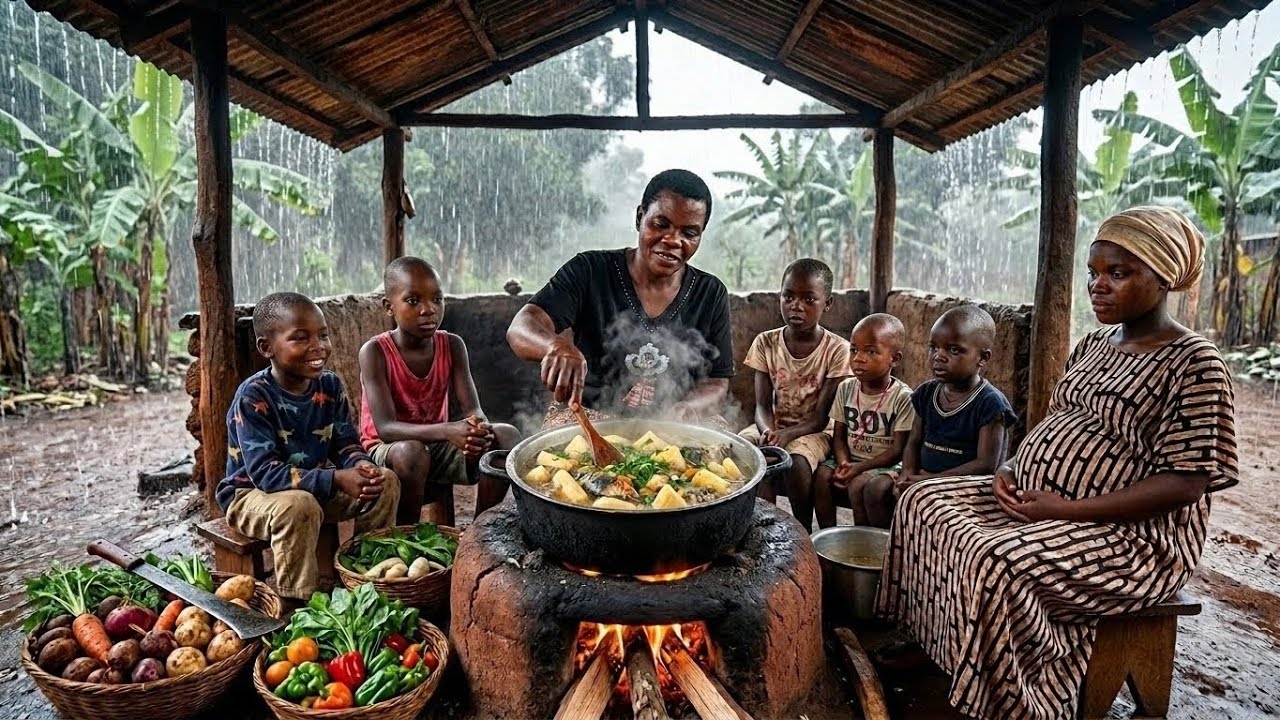 RAINY MORNING ⛈️: Fresh Garden Harvest & Rare Stew for My Pregnant Daughter