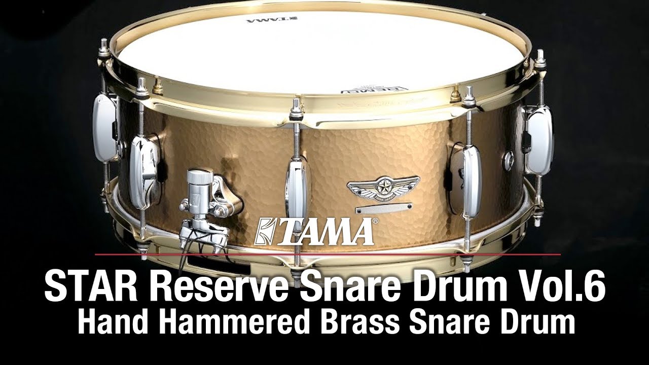 TAMA STAR Reserve Vol.6 Hand Hammered Brass Snare Drum (TBRS1455H).