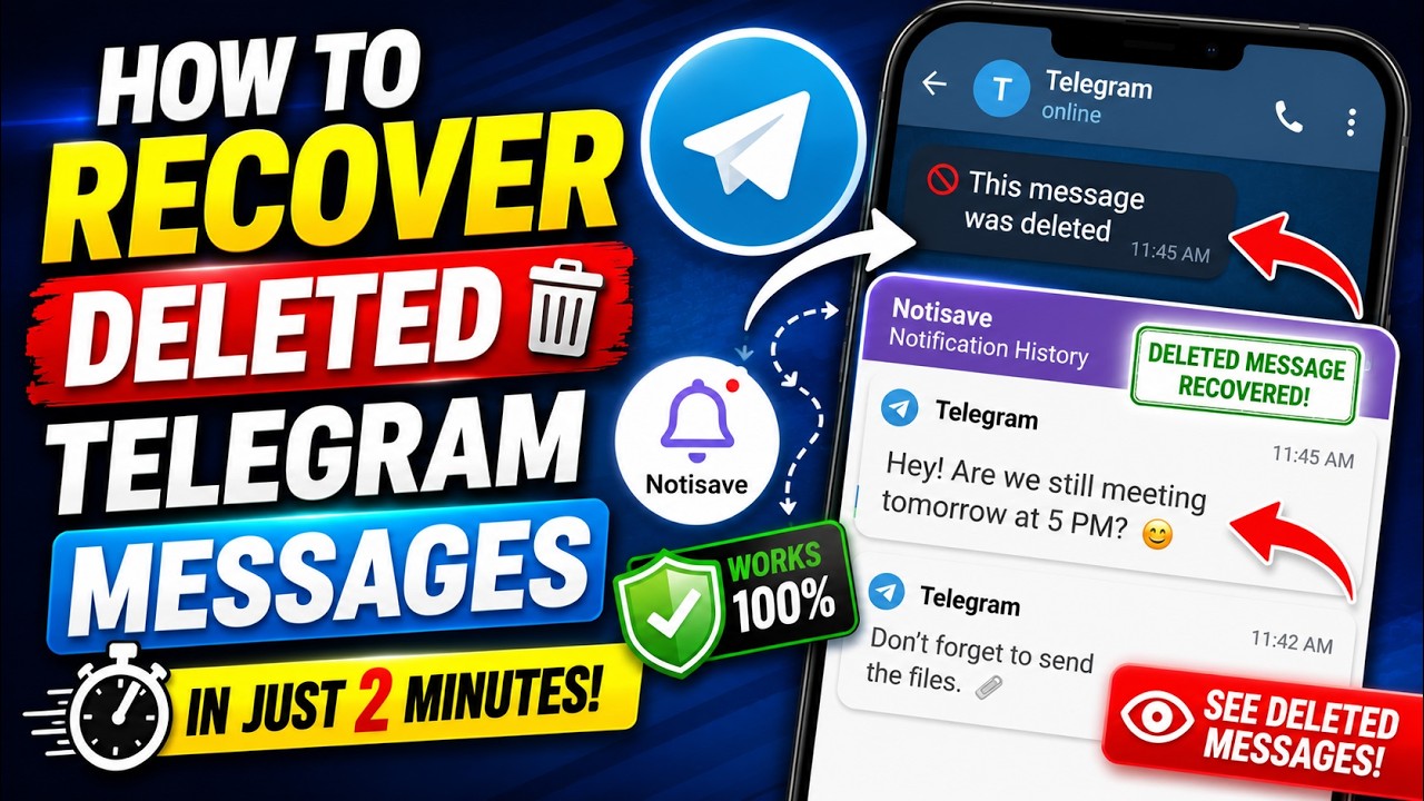 Как восстановить удаленные сообщения в Telegram всего за 2 минуты!