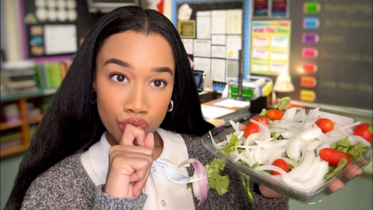 ASMR Teacher Talks to You About Your Bad Grades While Eating an Onion Salad 🧅🤢👩&zwj;🏫