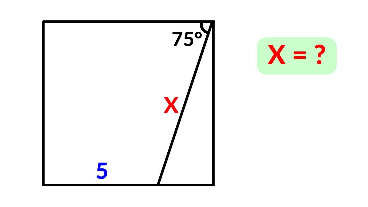 Find the length X | A Nice Geometry Problem | 2 Methods