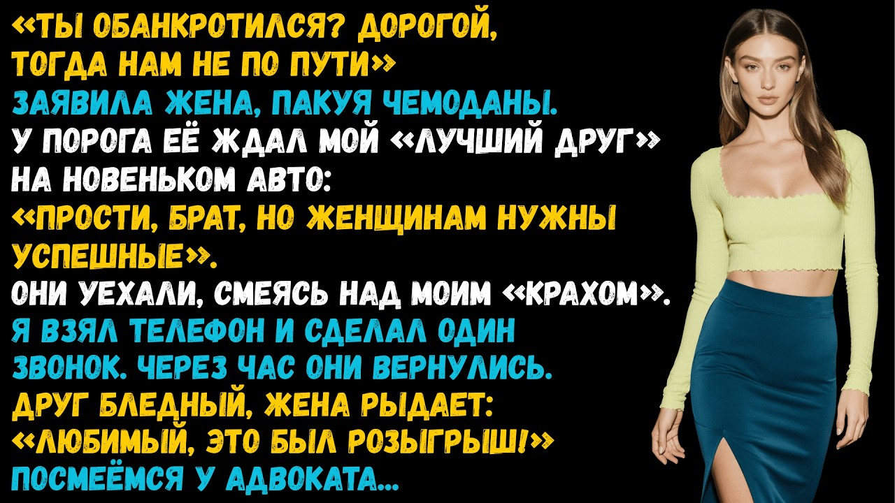 Жена паковала чемоданы: «Ты банкрот, прощай». Она не знала, что банкротство было ловушкой