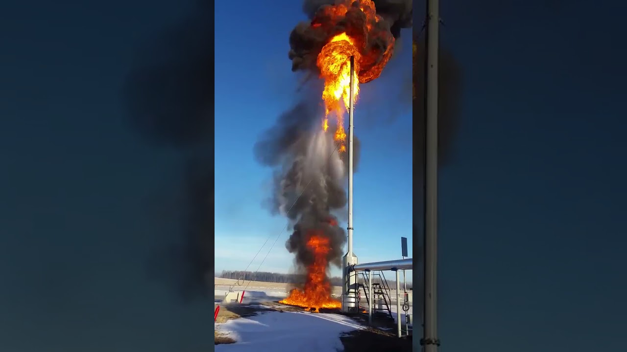 Fireballs in a gas flare | Liquid carryover phenomenon | Flare system | Flare Knockout Drum #API537