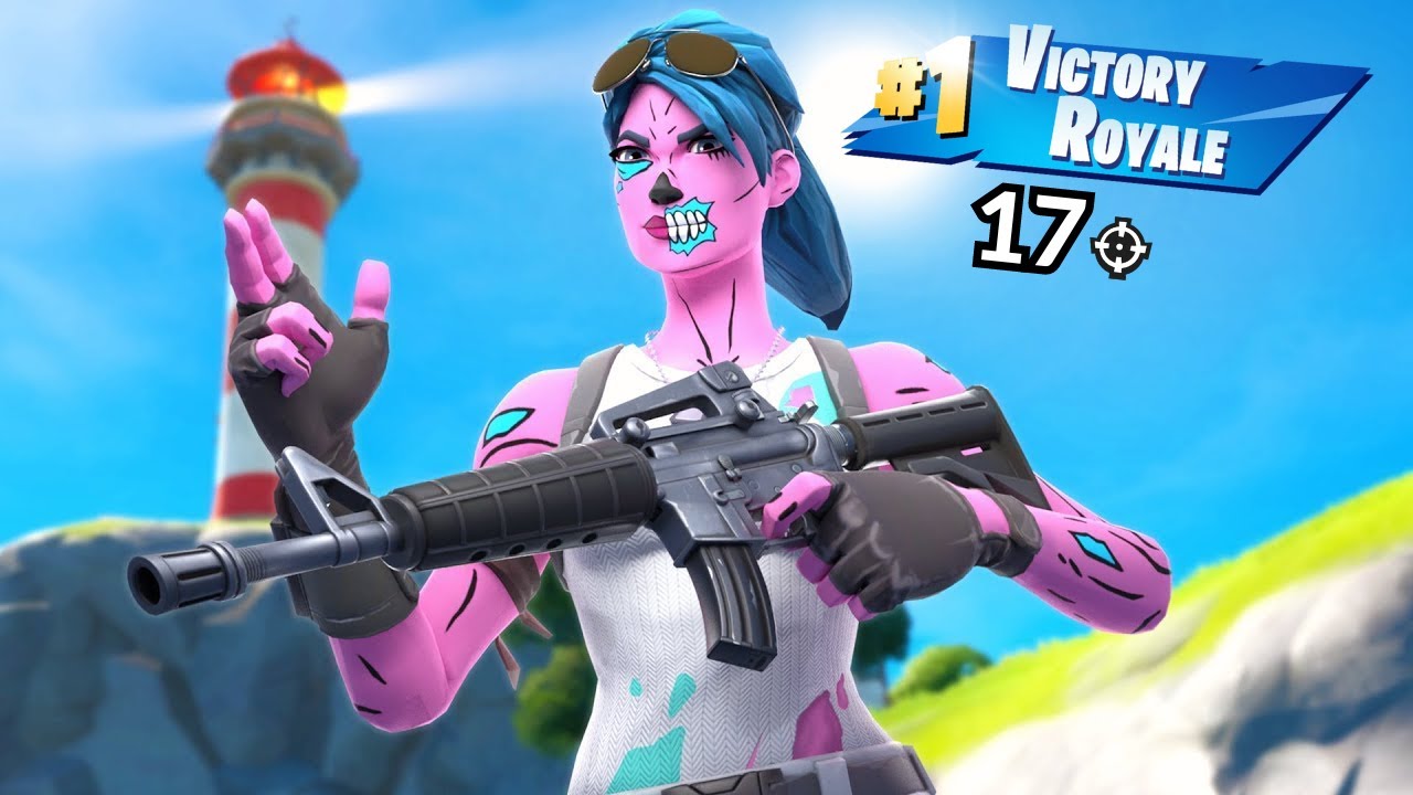 Solo Ranked Gameplay with 17 Kills *PINK GHOUL TROOPER* - Fortnite Chapter 5 Season 1