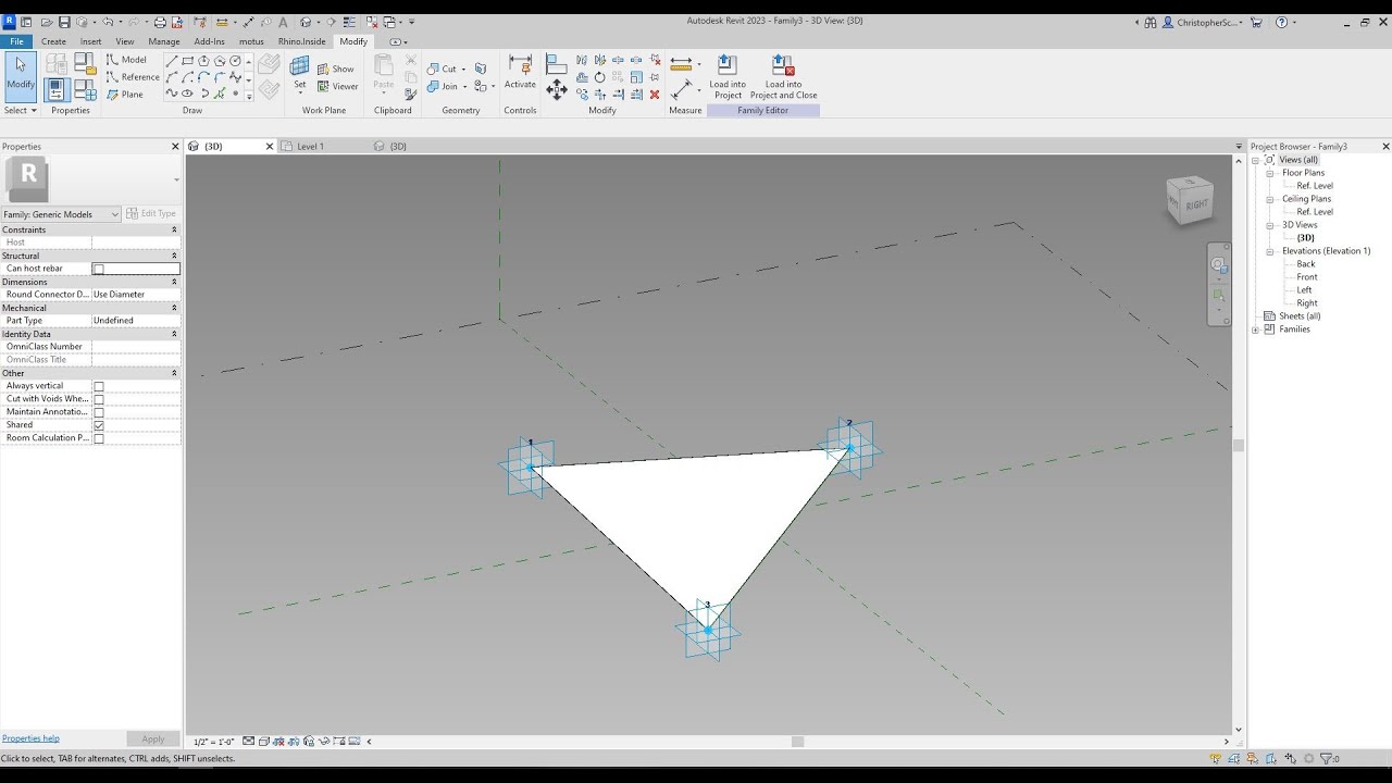 Revit Adaptive Component Family