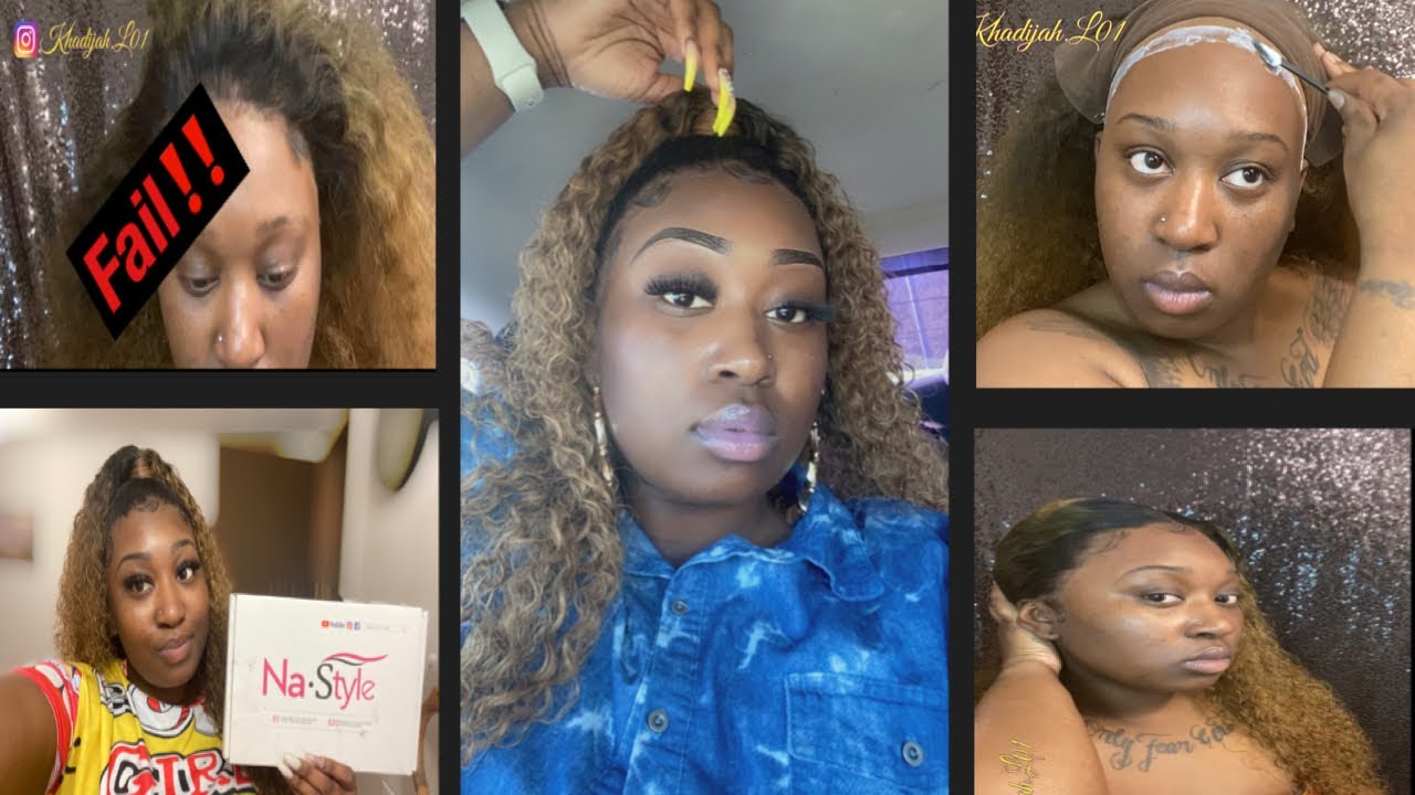 HOW TO: CURLY LACE FRONT WIG INSTALL  😍 | IAMBEAUTIFULHUSTLER LACE MELT ADHESIVE | NA STYLE HAIR