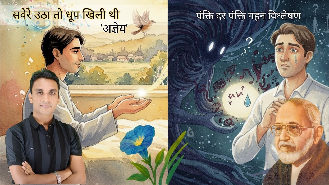 सवेरे उठा तो धूप खिली थी - अज्ञेय | पंक्ति दर पंक्ति गहन विश्लेषण | WBCHSE 12 Hindi-A Semester-4