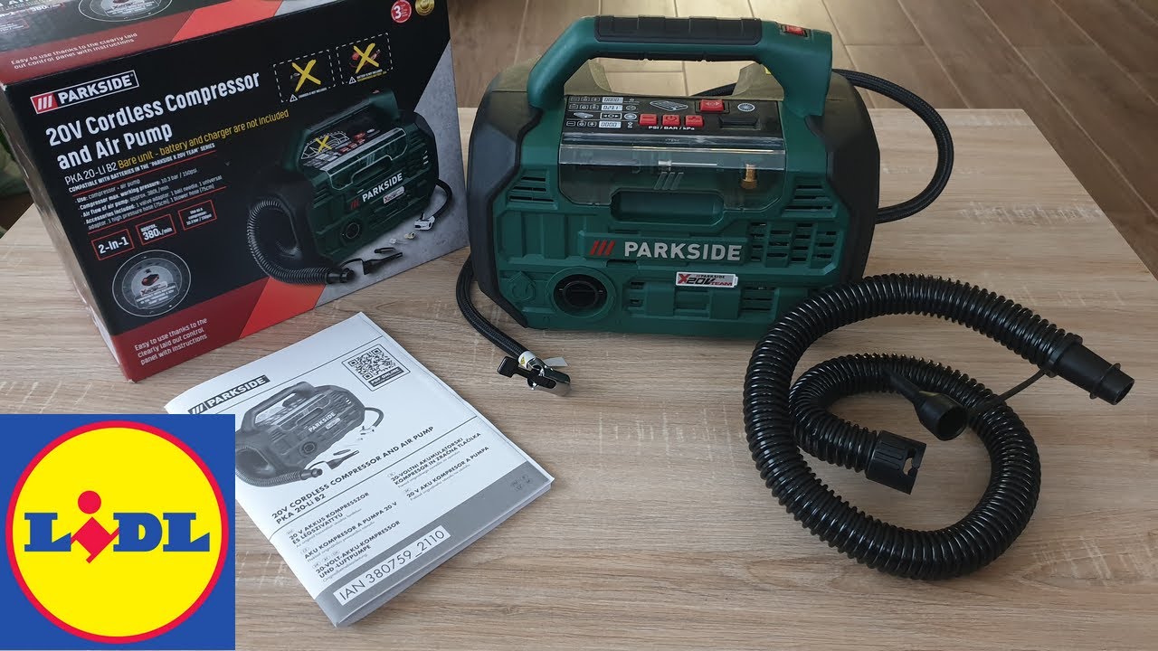 Parkside PKA 20-Li B2 akkus kompresszor és pumpa