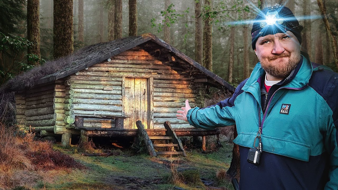 Winter Camping in an Abandoned Cabin in the Woods