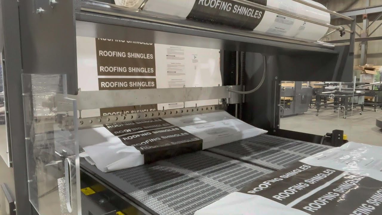 EB50 Automatic Bundler with the ETB3620 Bundling Tunnel - Bundling and Wrapping Shingles