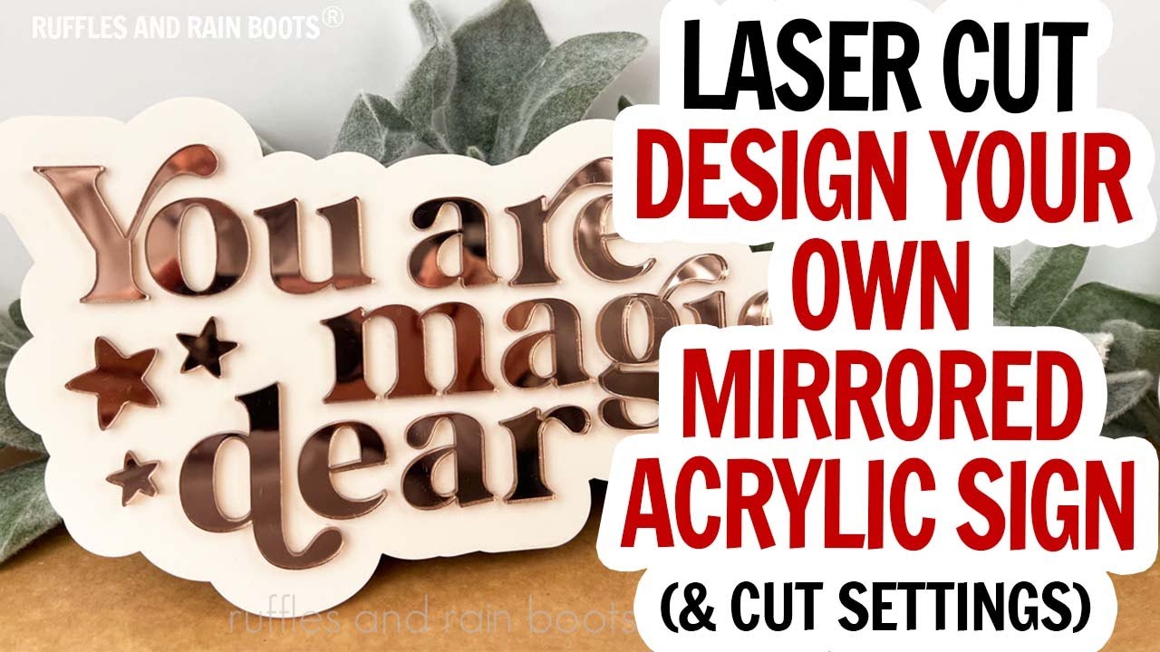Разработка знака XCS / Знак из зеркального акрила / xTool P2 Mirror Acrylic DIY / Настройки резки...