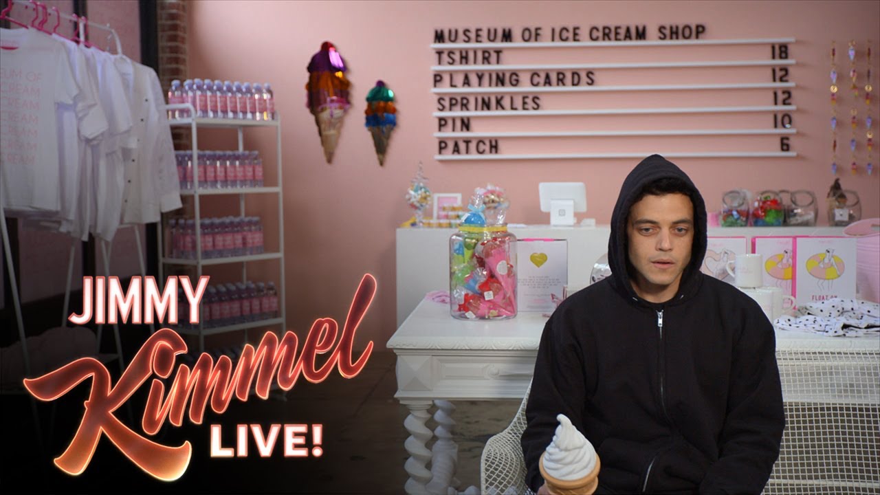 Mr. Robot's Rami Malek Visits the Museum of Ice Cream
