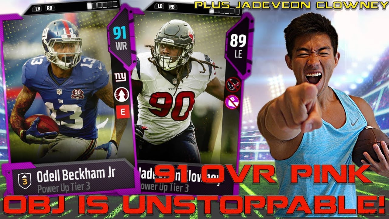 NEW PINK ODELL BECKHAM JR IS UNSTOPPABLE! CLOWNEY IS A BEAST! MADDEN 18 ULTIMATE TEAM