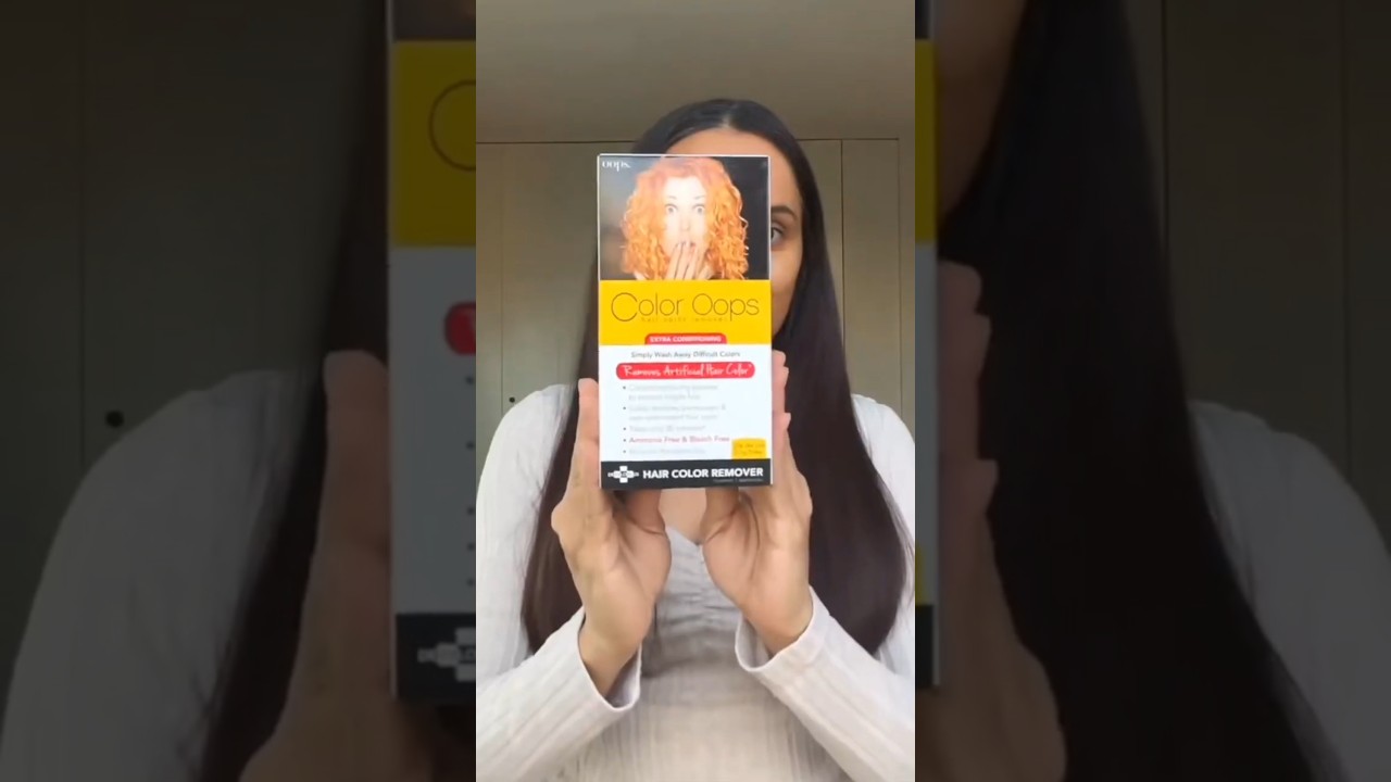 Removing color from hair with color oops ready to add your desired color.