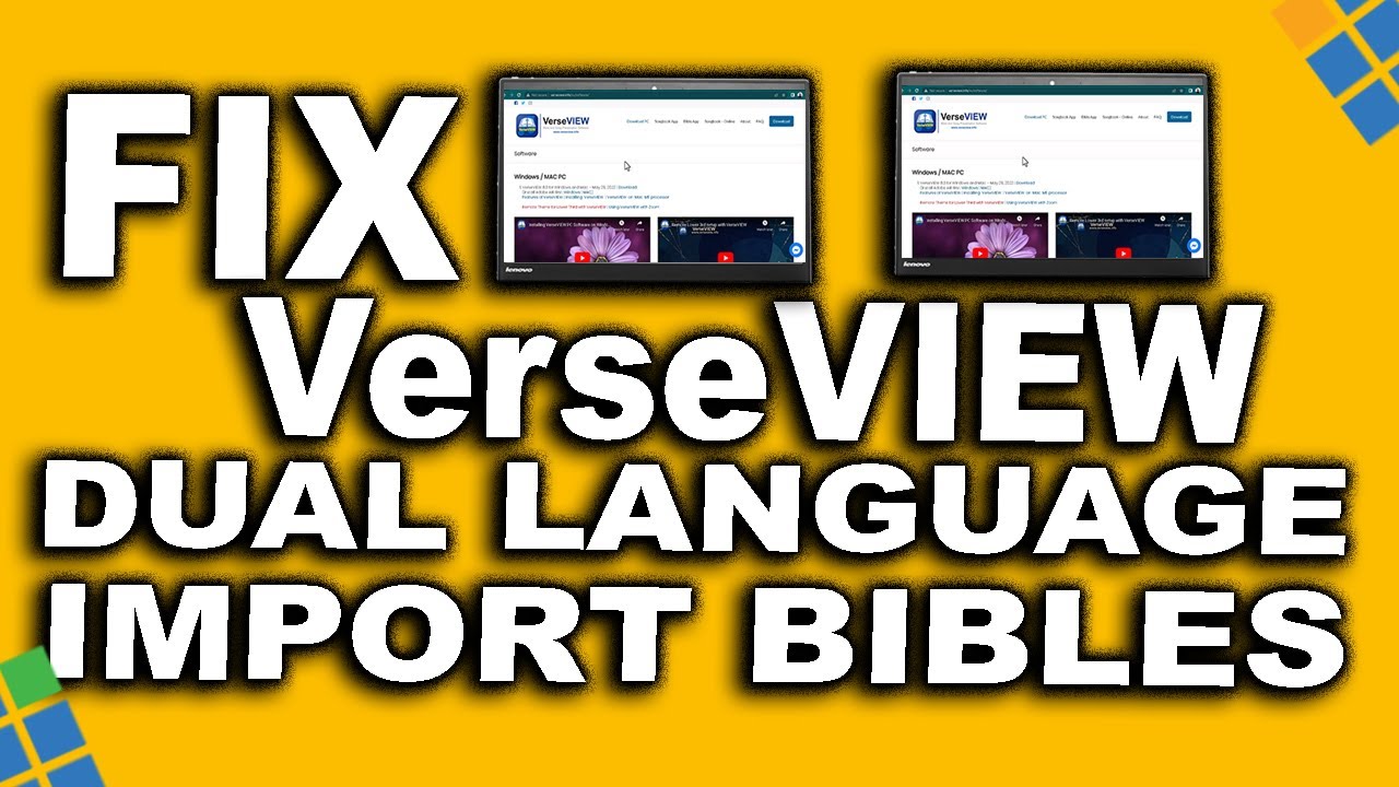 Fix VerseVIEW Dual Language Error | Import Custom Bible & Hymns