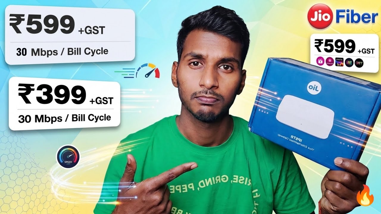 Jio Fiber 🛜 - ₹399 vs ₹599 Plan Comparison | Full Installation & Booking Process | Unlimited Data