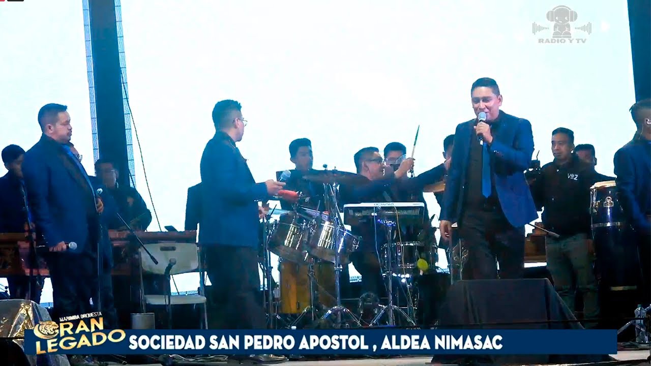 Marimba  Orquesta Gran Legado, aldea Nimasac Totonicapán, Sociedad San Pedro Apostol.