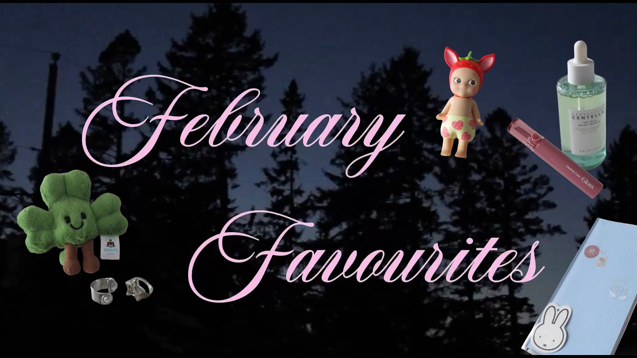 My February Favourites (kbeauty, jellycat, juicy couture and more) filmed on my digicam