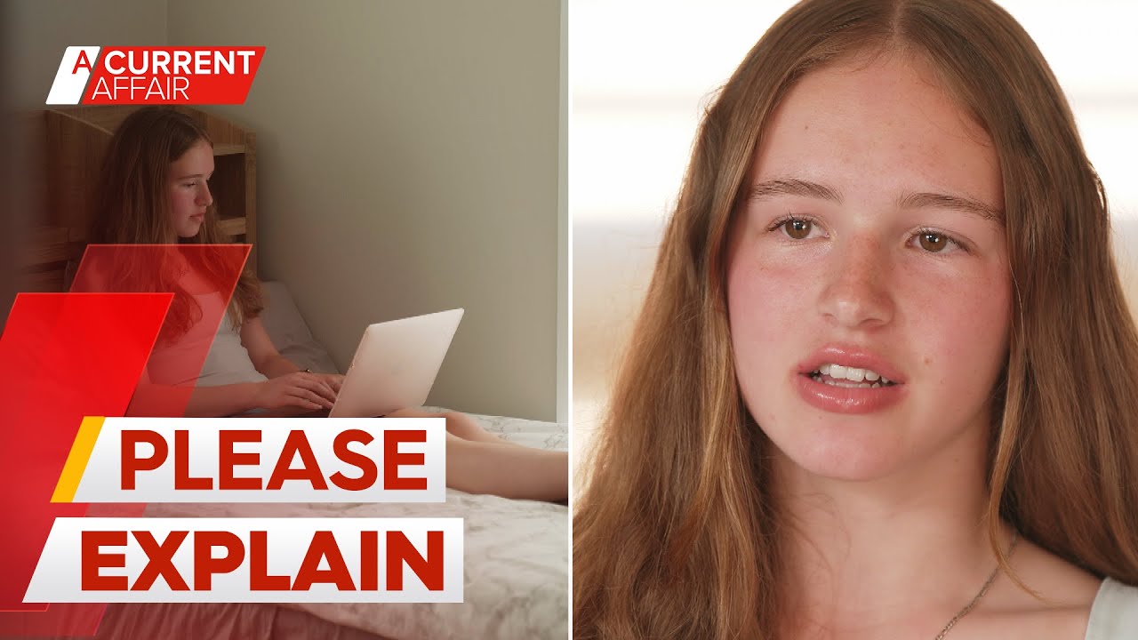 Teen living with cerebral palsy banned from using laptop for school exams | A Current Affair