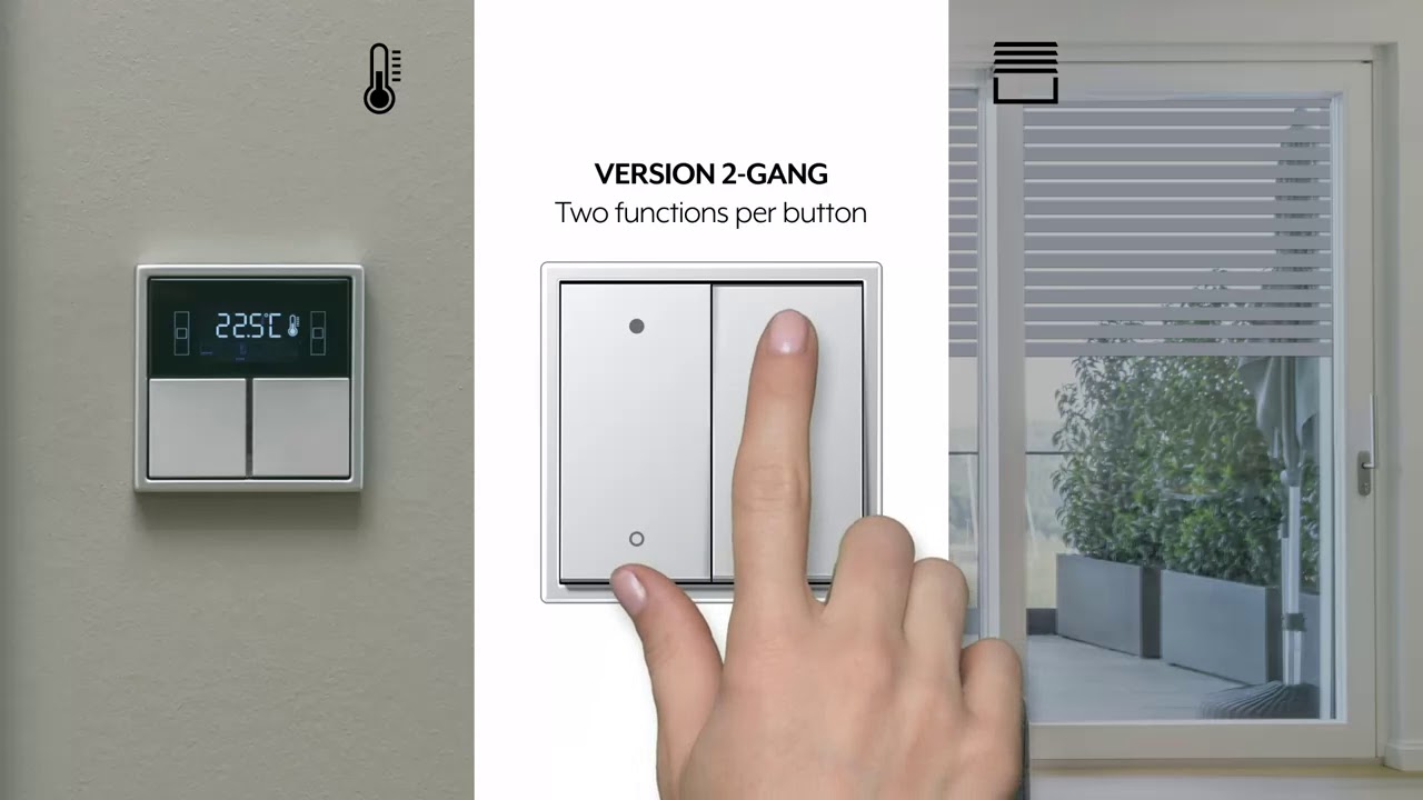 JUNG KNX Push button F10 &ndash; smart functions, stylish design | EN