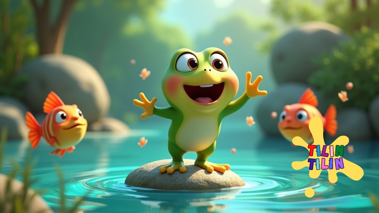🐸💧 Rã Saltitante | Música Infantil para Cantar e Pular 🌈🎶