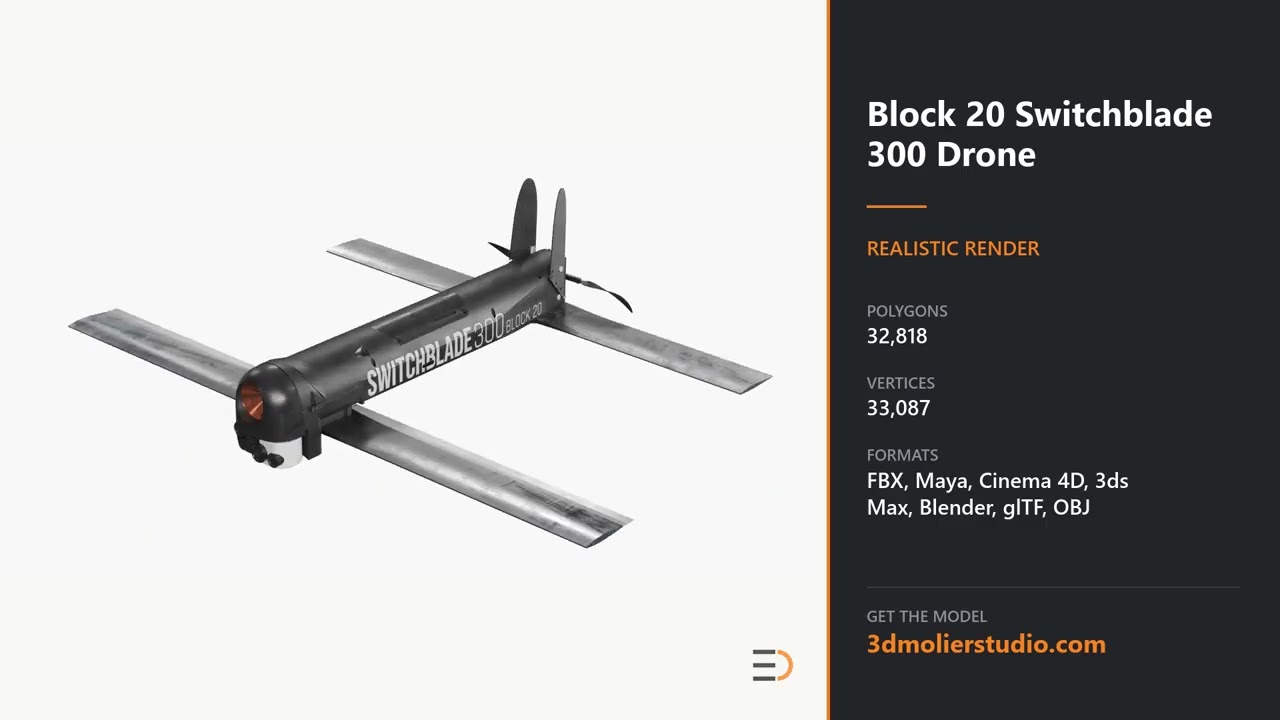 Block 20 Switchblade 300 Drone - 3D Model | 3D Molier International