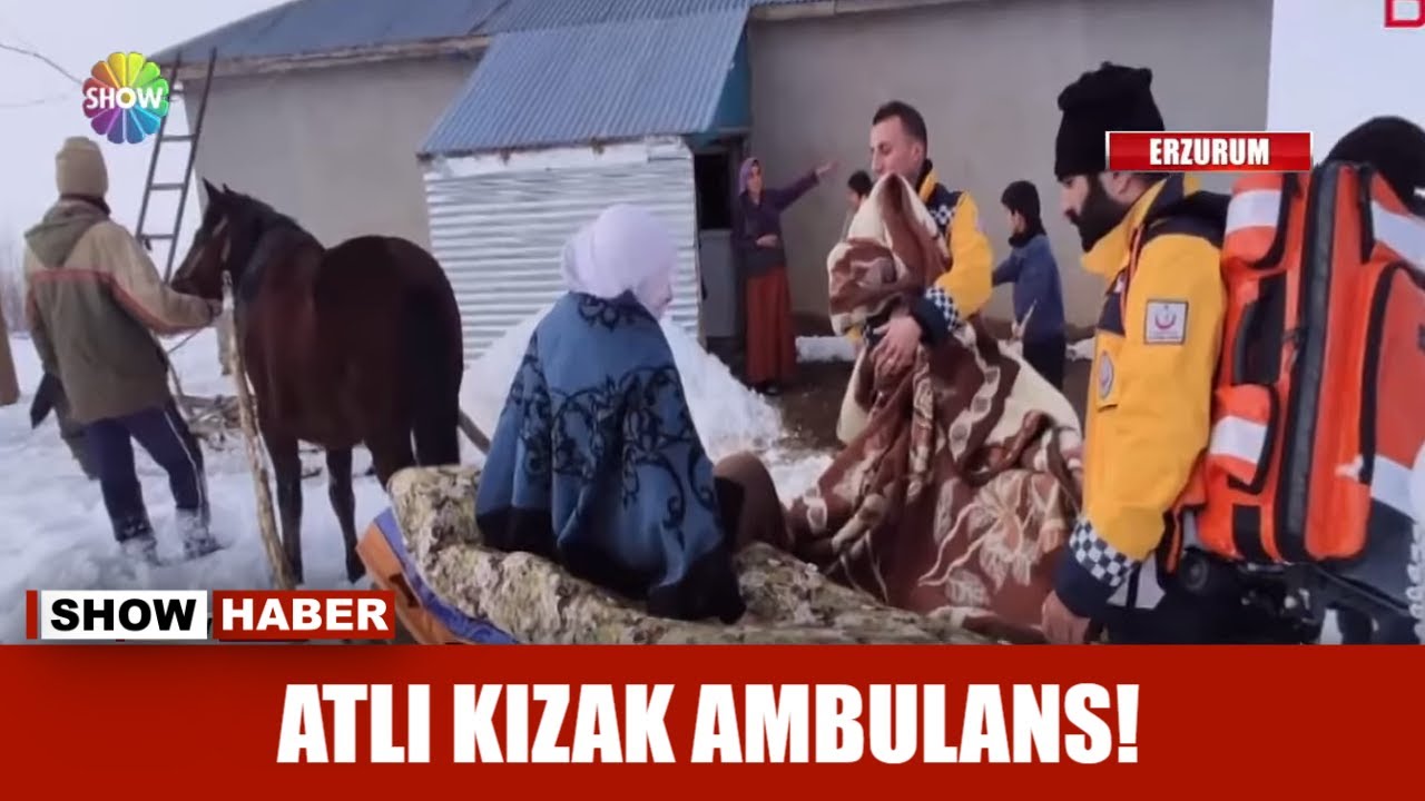 Atlı kızak ambulans!