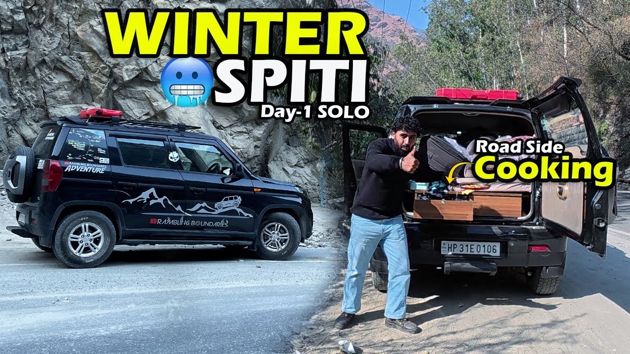 Extreme Cold Mai Bolero Neo Test 💪 | Winter Spiti Solo Day 1 | Survival Starts ❄️🚙
