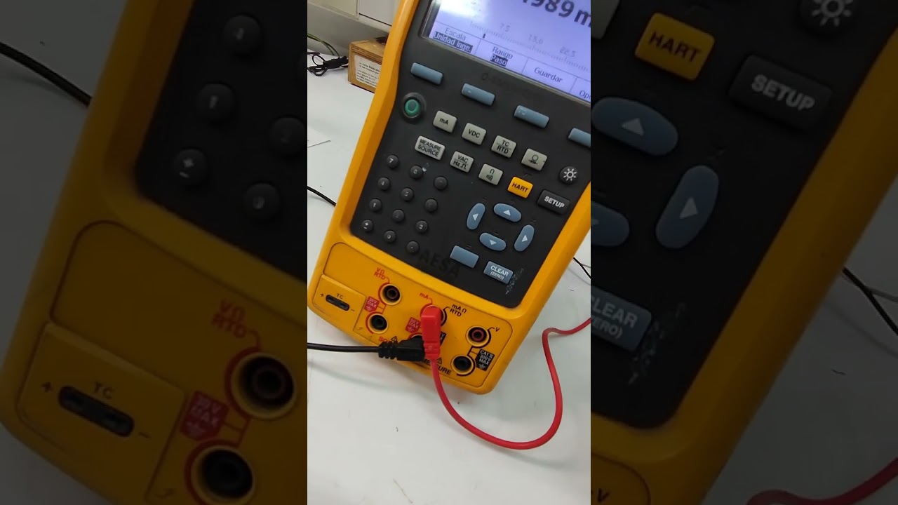 Como medir  corriente mA de salida en un transmisor  con un fluke 754