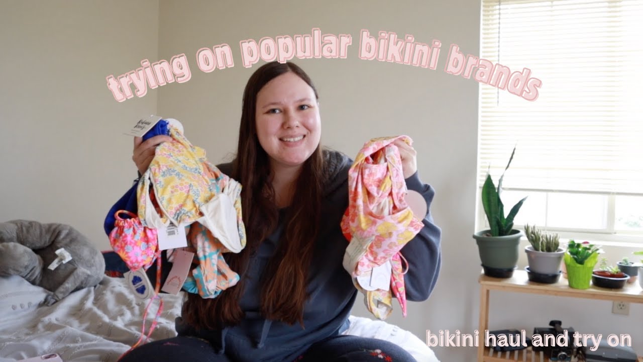 trying on popular swim brands | mid size try on + haul | kulani kinis, dippin daisys, etc.