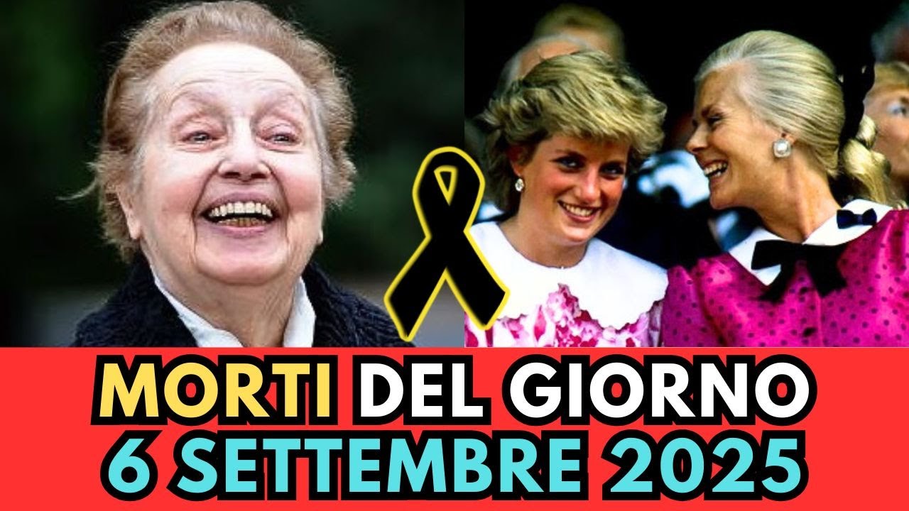 MORTI del GIORNO (6 Settembre 2025)
