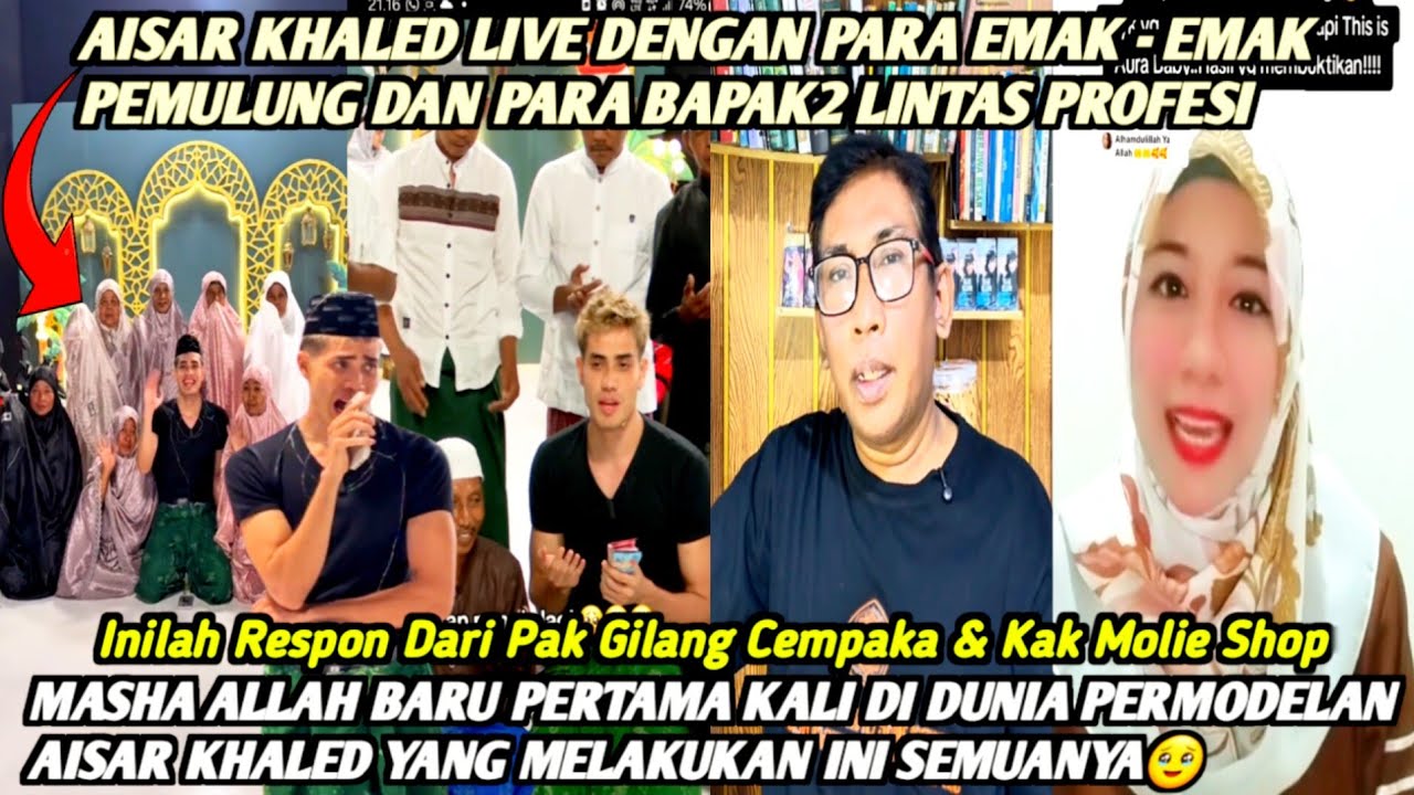 VIRALKAN‼️AISAR KHALED UNDANG PARA EMAK - EMAK & BAPAK2 LINTAS PROFESI UNTUK MERAMAIKAN LIVENYA LHO🥹