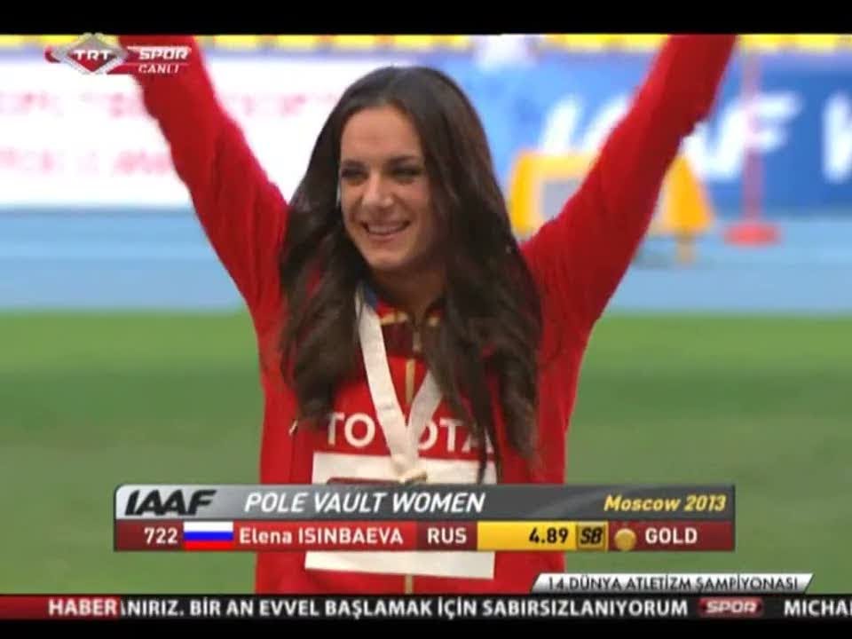 Yelena Isinbayeva The Pole Vault Ceremony world athletics championships 2013 in Moscow