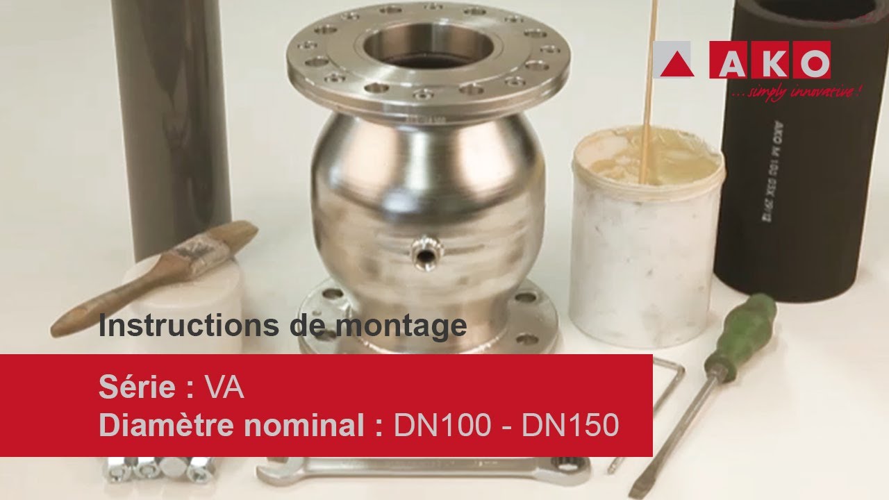 Entretien : vanne à manchon AKO (pneumatique), série VA, DN100, DN125, DN150