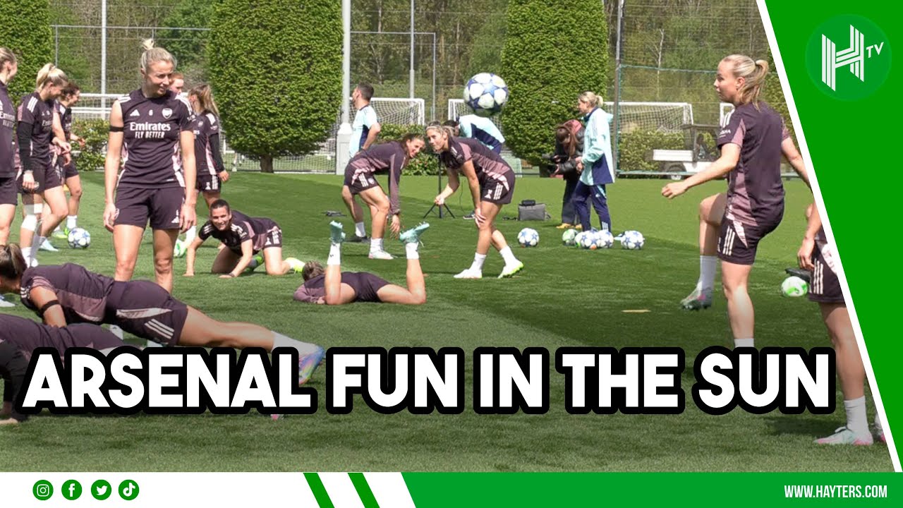 MUST-WIN UWCL clash: Music, laughs and press-ups at Arsenal training
