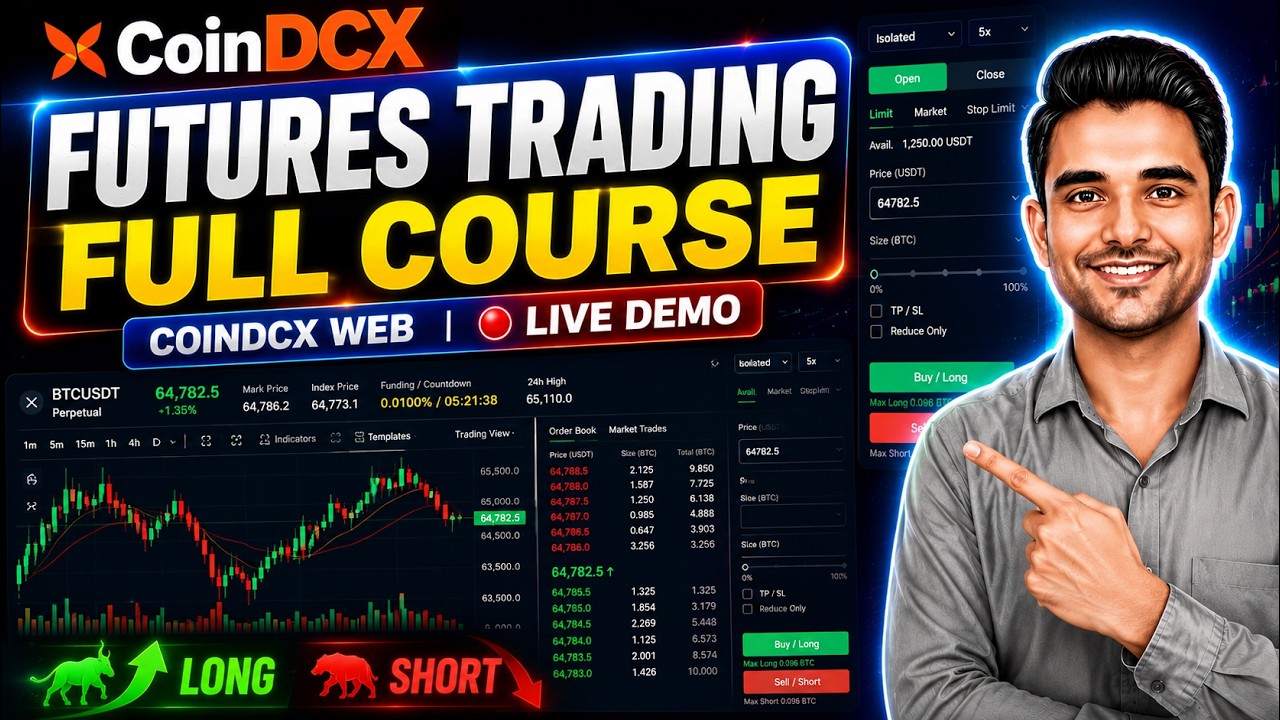 CoinDCX Futures Trading Web Platform Explained | Full Course in Hindi