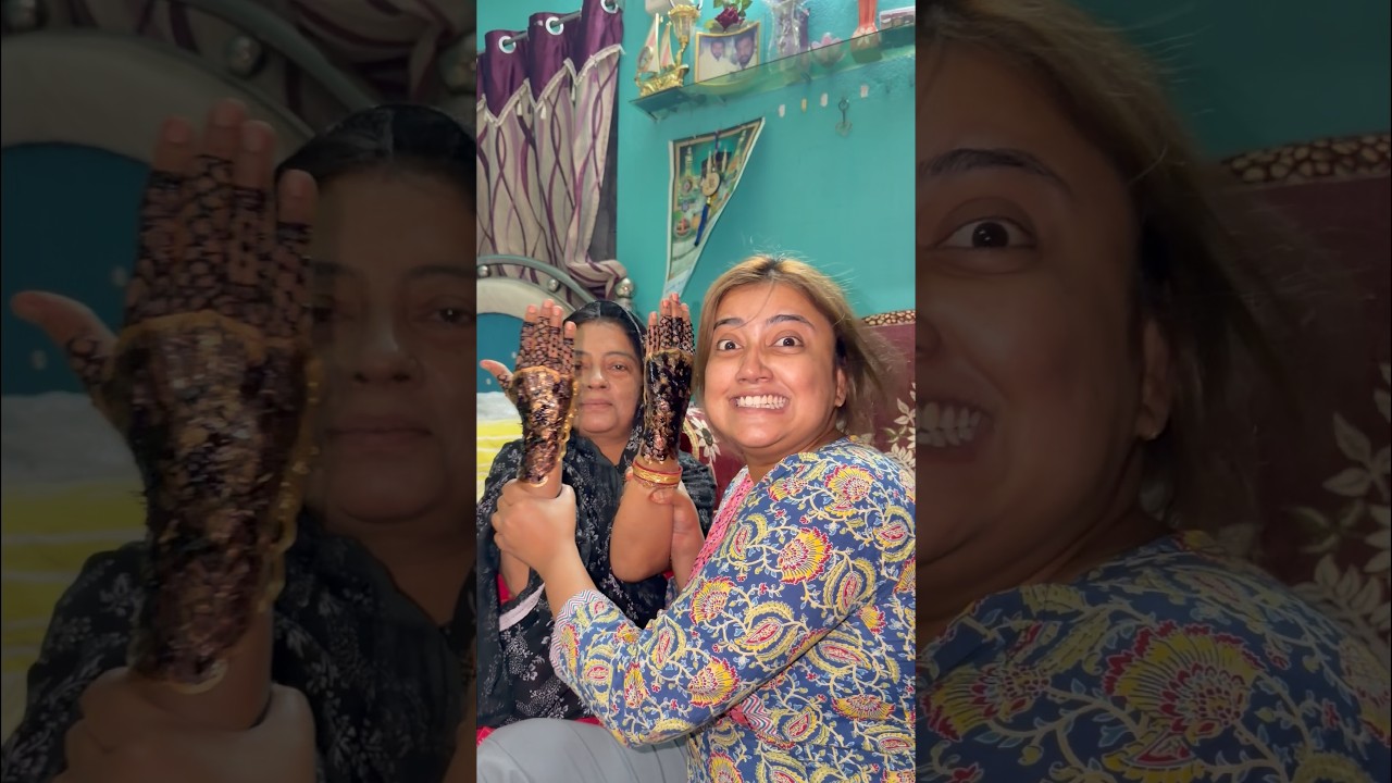 ঈদে 🌙 মেহেন্দি পরিয়ে দিলাম 😱🧕🏻🕌 #viralshort #minivlog #bengalivideo #shorts #trending #eidmubarak