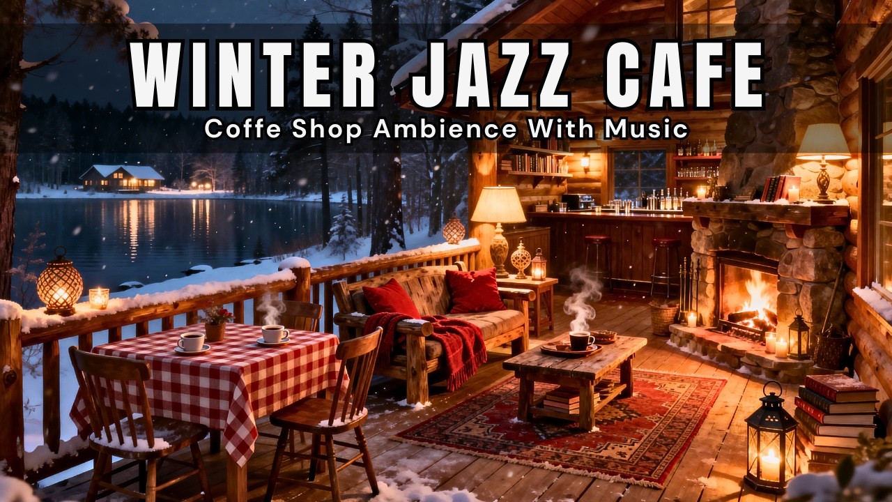Jazz Music for Work ☕ Cozy Evening Coffee Shop Scene | Focus Jazz BGM