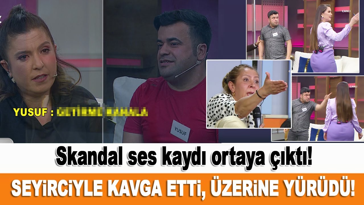 Skandal ses kaydı ortaya çıktı! Yusuf seyirciyle kavga etti! Esra Ezmeci araya girdi!