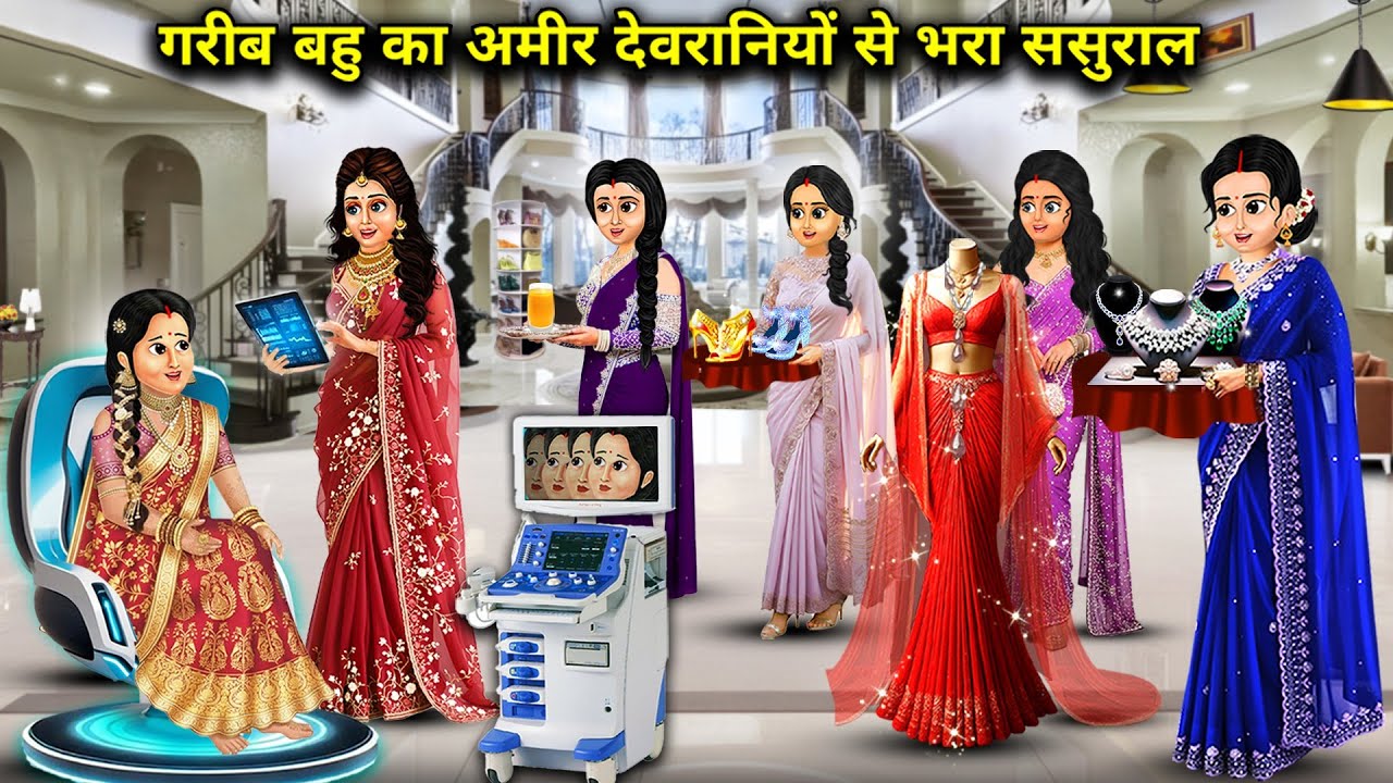 गरीब बहु का अमीर देवरानियों से भरा ससुराल || Cartoon Videos || Poor daughter-in-law's in-laws' hous 