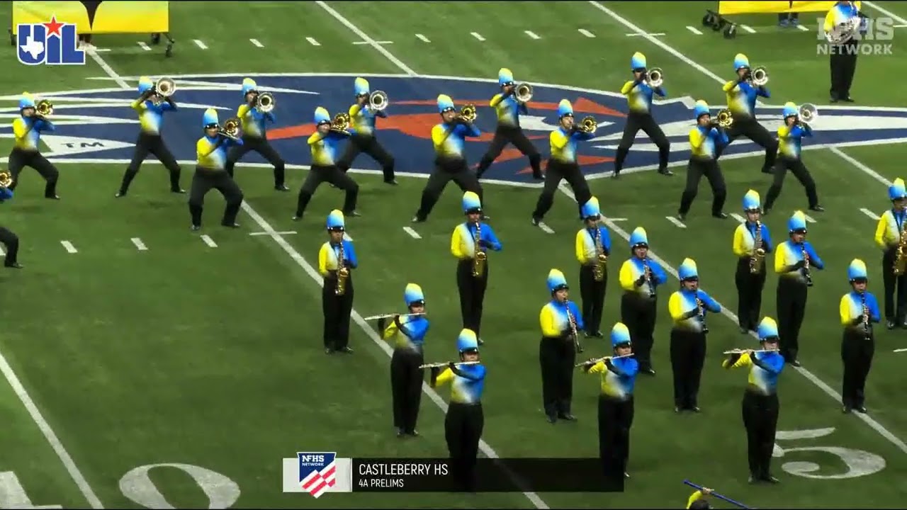 Castleberry UIL state marching band show. 