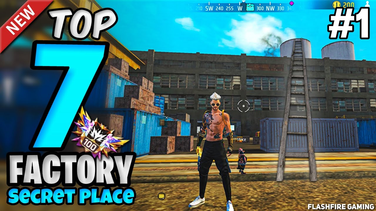 TOP 7 SECRET {FACTORY} HIDDEN PLACES FOR BR & CS RANK | AFTER OB51 UPDATE | FlashFire Gaming
