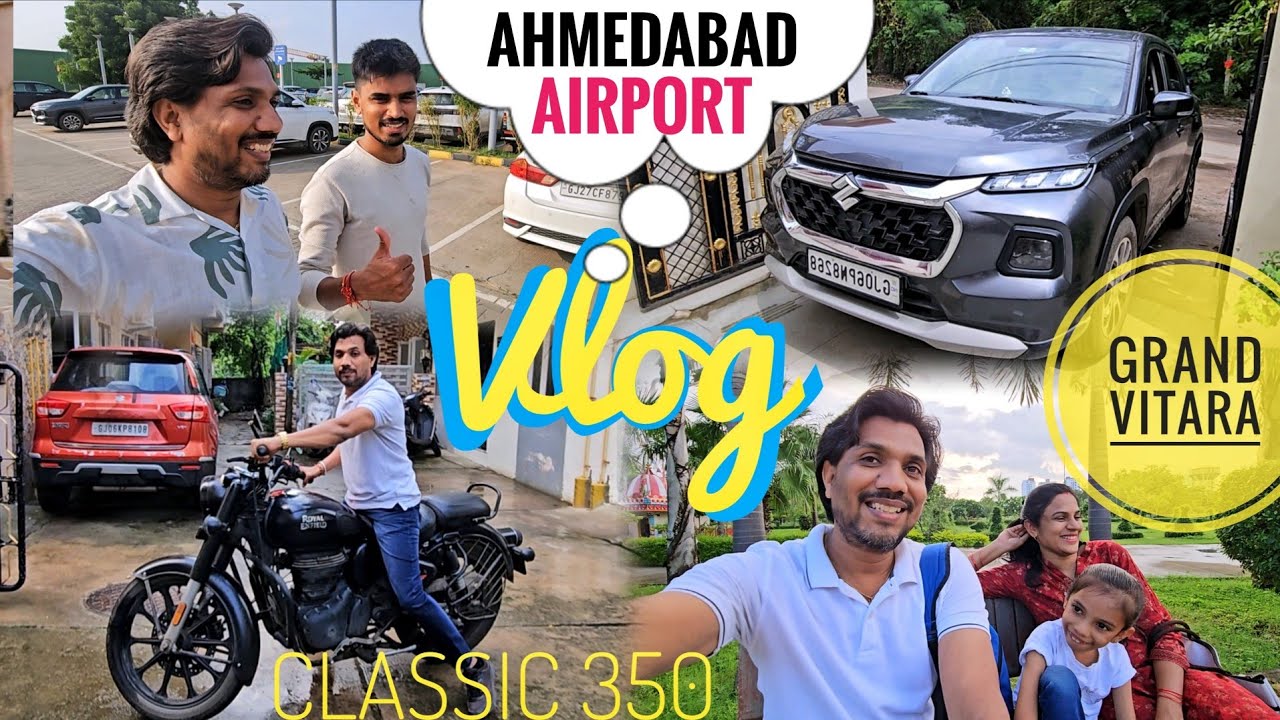 Ahmedabad Airport  😍 Grand Vitara SUV 😎 Vadodara Ghost Video Viral 🤣 Classic 350 🤩 Great Work VMC 👍