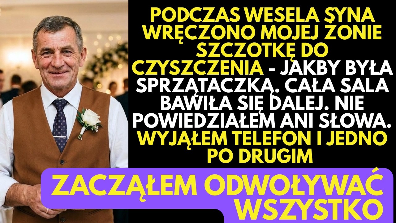 Na weselu syna potraktowali moją żonę jak SPRZĄTACZKĘ — więc wziąłem telefon i zakończyłem przyjęcie