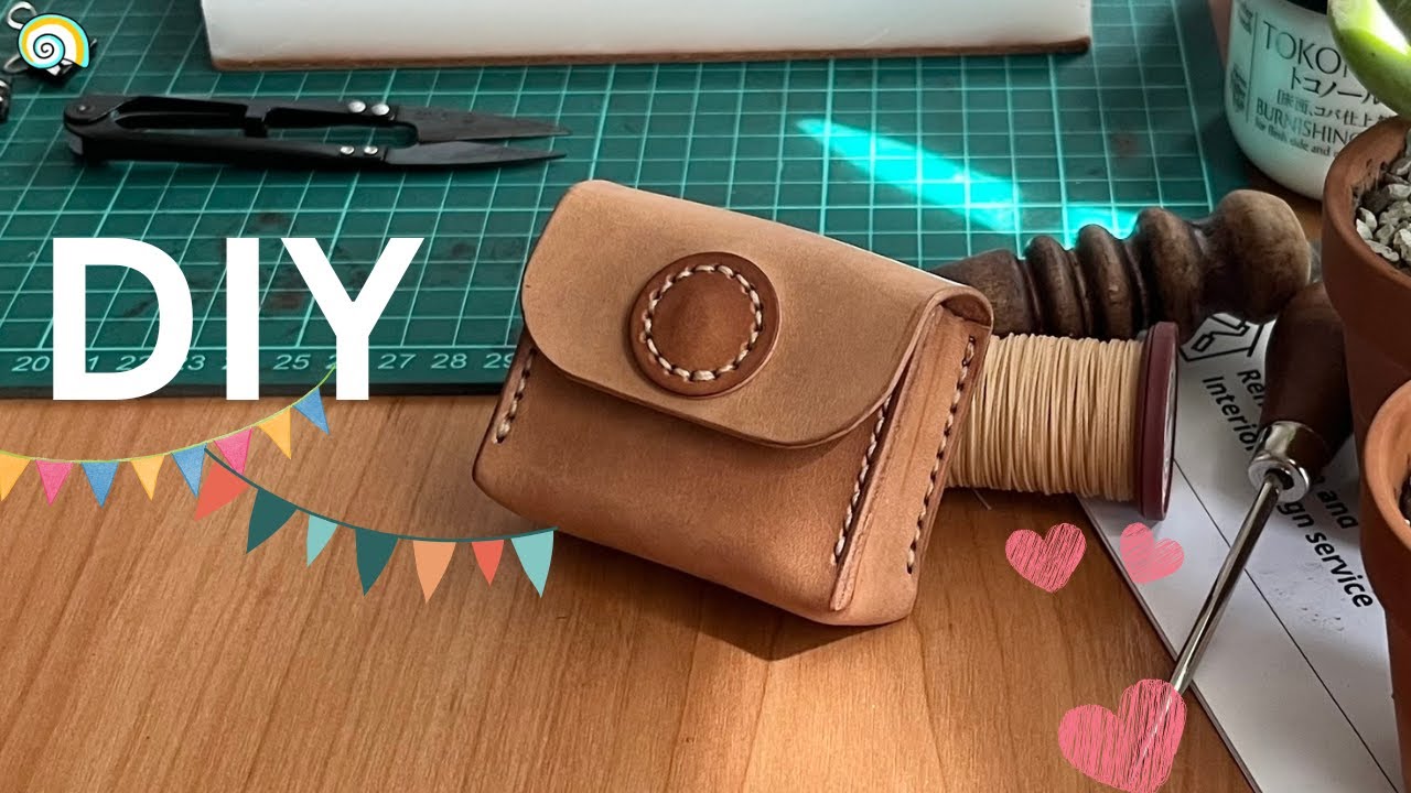 ✅ Making a leather purse for coins leather pouch for small accessories, DIY a leather coin purse.